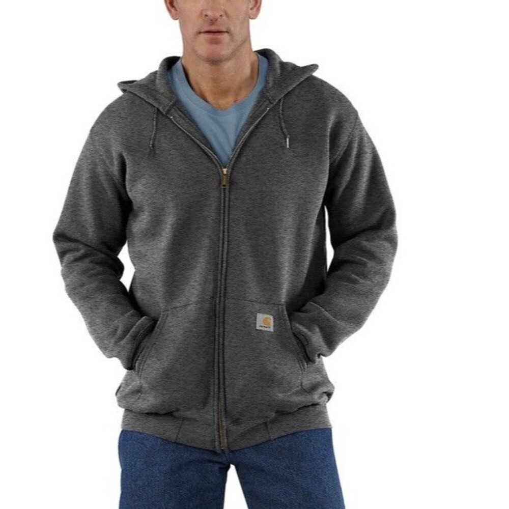 Carhartt Marquette Full Zip Hoodie Rain Defender Sweatshirt Workwear Y2K 90s szL